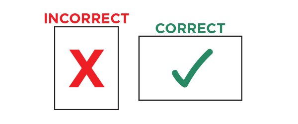 Incorrect vertical vs correct horizontal layout