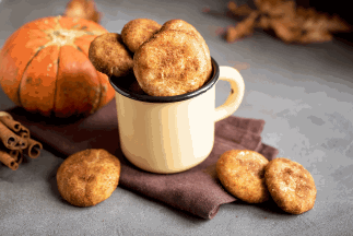 Snickerdoodle pumpkin cookies