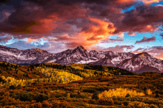 San Juan mountains in the fall