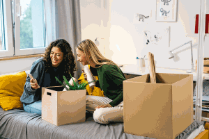 Students sharing an apartment together.