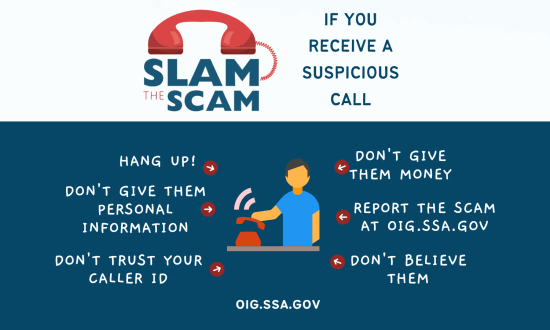 Slam the Scam - If you receive a suspicious call