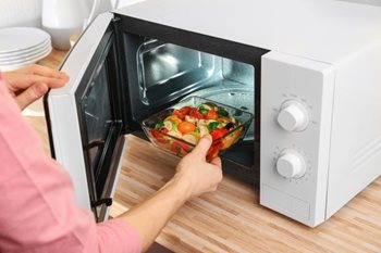 cooking food in a microwave