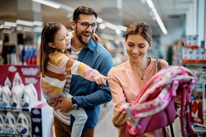 Family Backpack Shopping