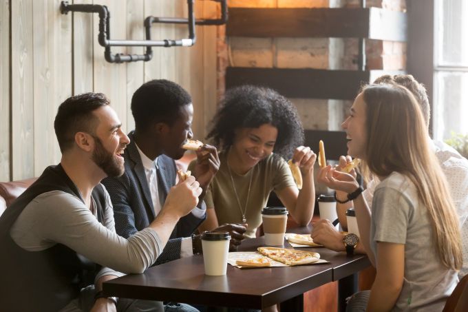 College students out to lunch