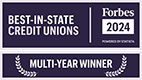 Best-in-State Credit Unions by Forbes in 2023