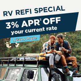 Move your RV loan over and receive: extra cash for fun!